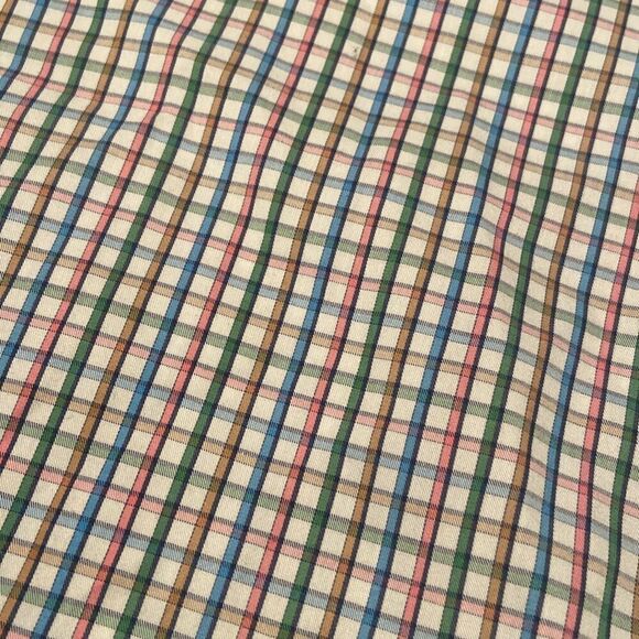 Peter Millar Crown Finish Shirt Mens Large Check Blue Pink Green Long Sleeve - Picture 2 of 6